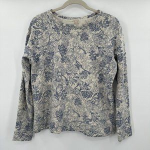 Barbour Blue and Cream Floral Sweatshirt